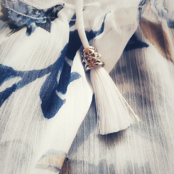 WHBM | Floral Maxi Skirt | Blue, white - Picture 6 of 8